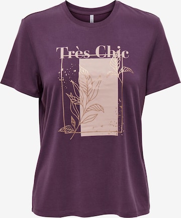 ONLY - Camiseta 'FREE LIFE' en lila: frente