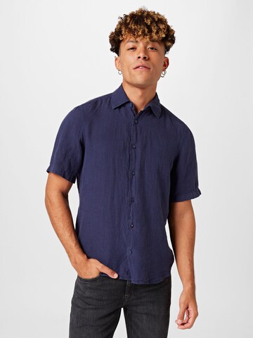 BOSS Orange Regular fit Button Up Shirt 'Rash' in Blue: front