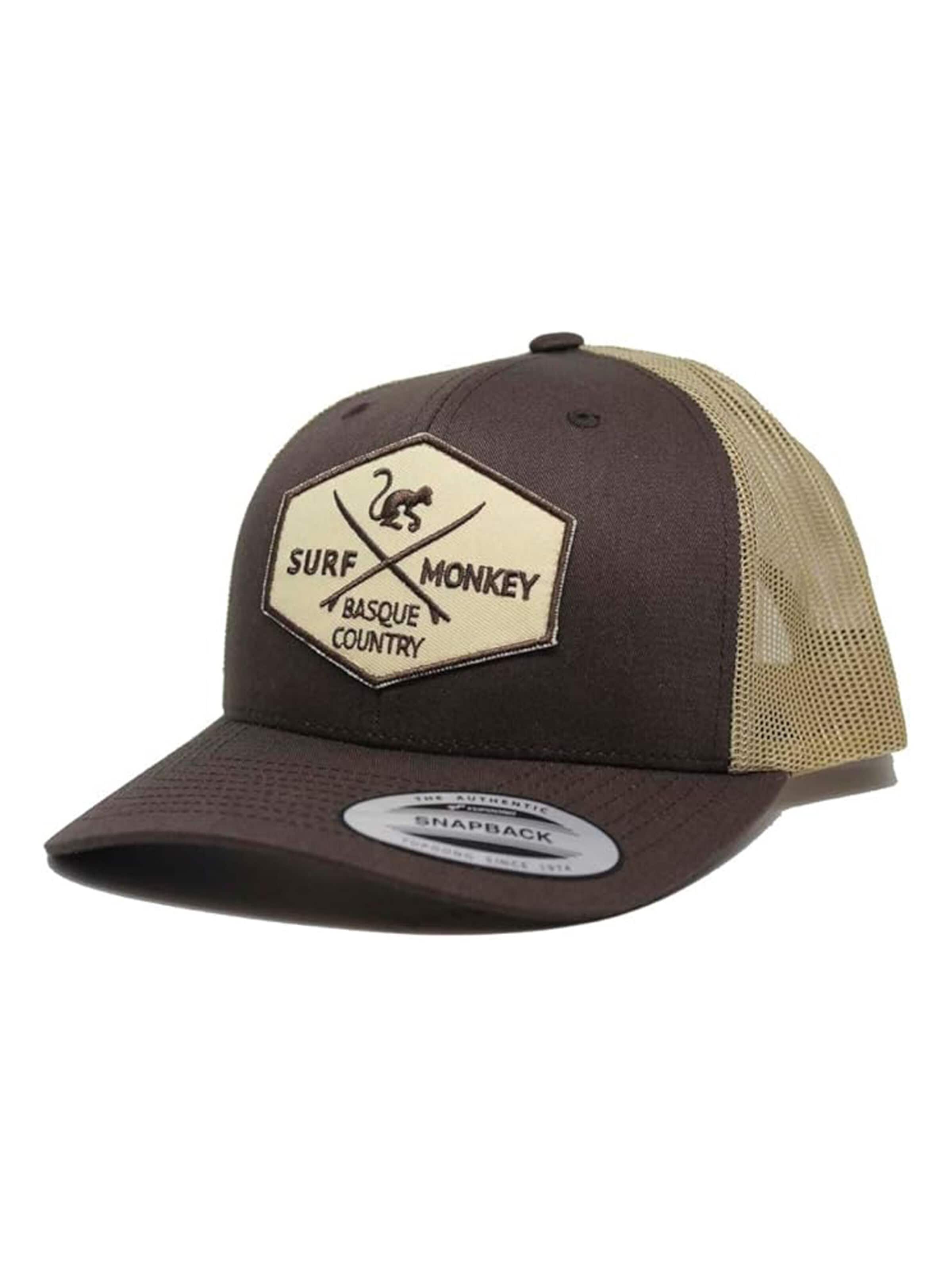 Surf Monkey - Gorra deportiva en marrón: frente