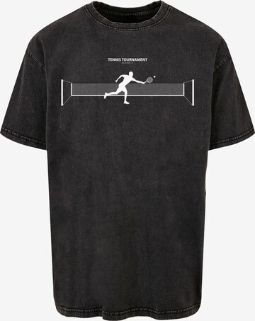 T-Shirt 'Tennis Round 1' Merchcode en gris : devant
