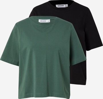 WEEKDAY Shirt in Groen: voorkant