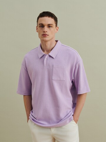 DAN FOX APPAREL Shirt 'Justin' in Lila: voorkant