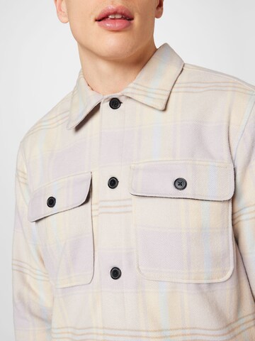 Only & Sons Comfort fit Button Up Shirt in Beige