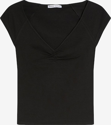 Bershka T-Shirt in Schwarz: Vorderseite