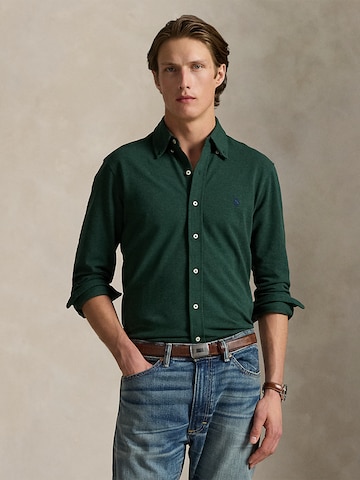 Polo Ralph Lauren Средняя посадка Рубашка в Зеленый: спереди