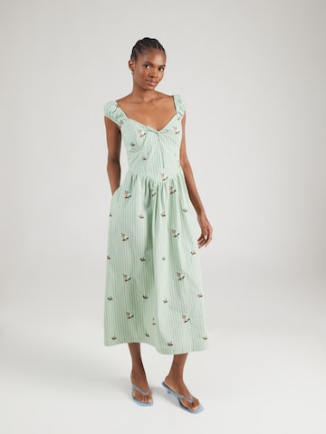 Abercrombie & Fitch Zomerjurk in Groen: voorkant