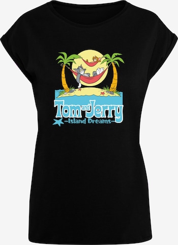 ABSOLUTE CULT Shirt 'Tom And Jerry - Hammock Dreams' in Black: front