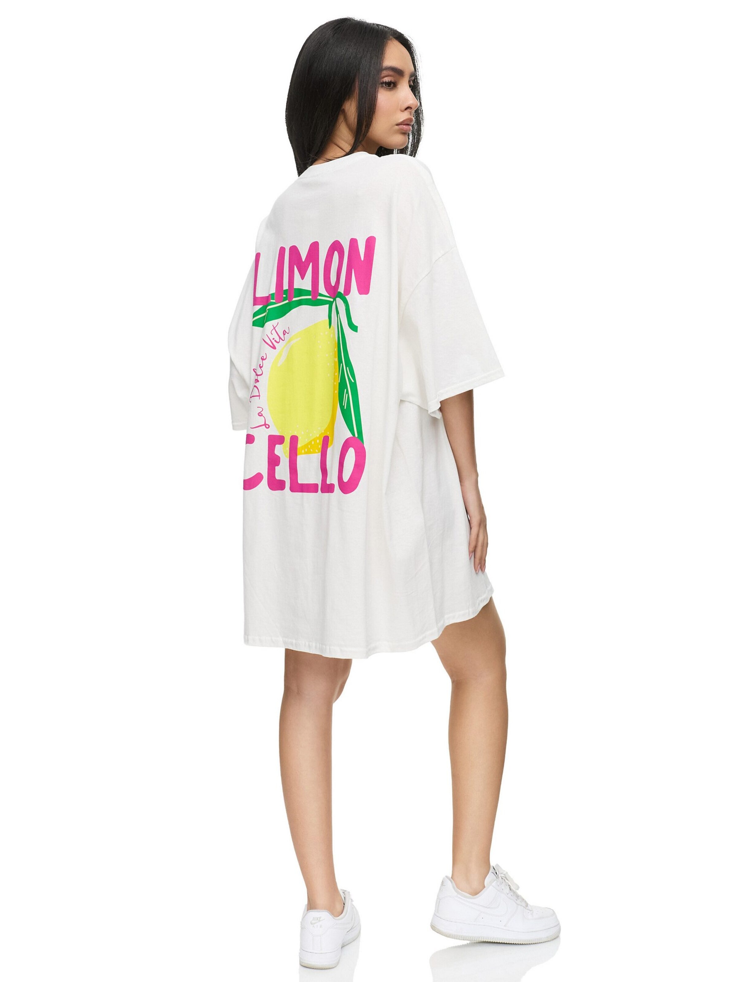 Worldclassca Oversized Shirt 'Limon Cello' in White