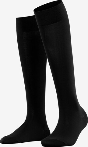 FALKE Kniestrümpfe 'Cotton Touch' in Schwarz: Vorderseite