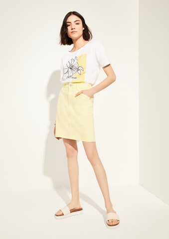 comma casual identity Slim fit Skirt in Yellow