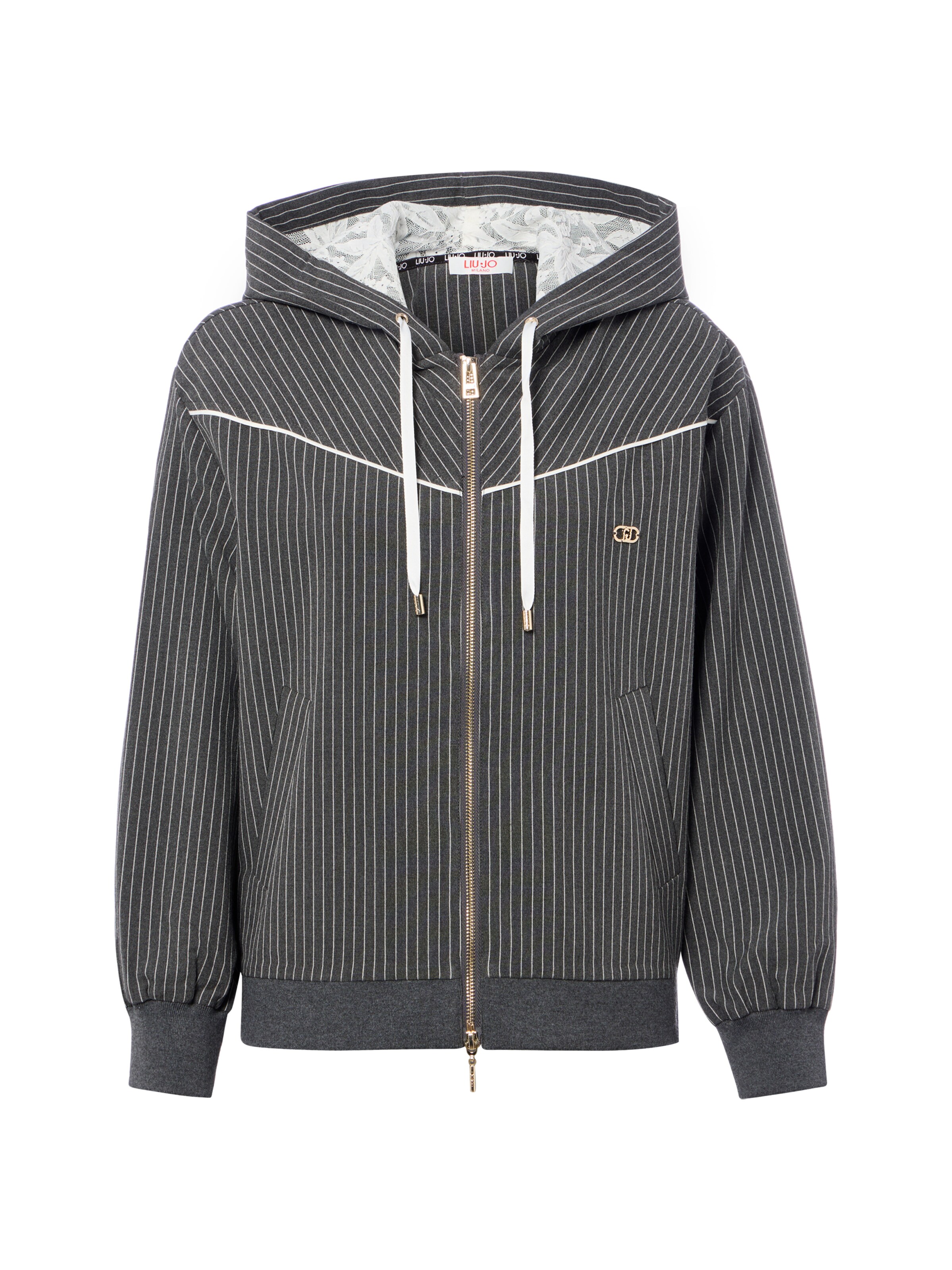 Liu Jo Sweatjacke in Grau: Vorderseite