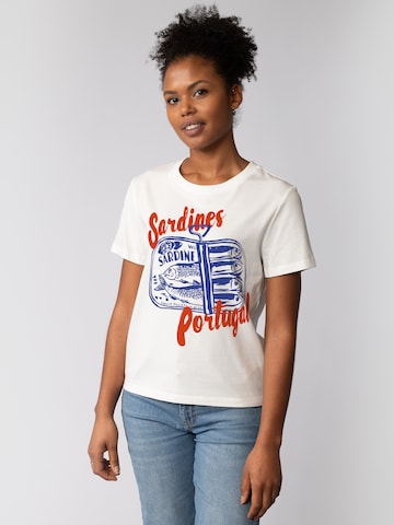 T-shirt 'Sardines Portugal' Watapparel en blanc : devant