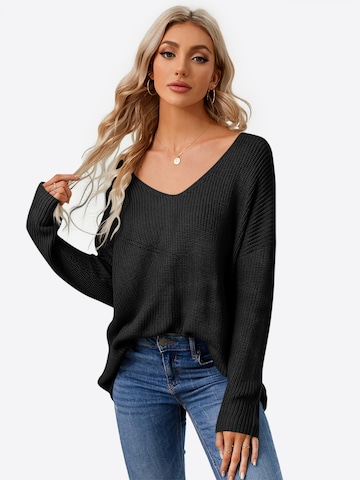 Imily Bela Pulover | črna barva: sprednja stran