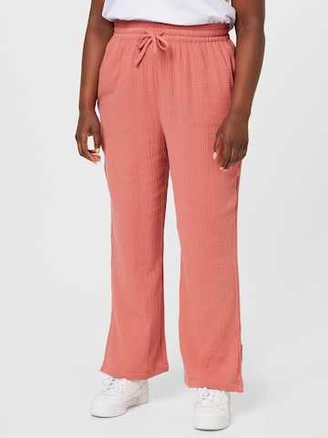 ONLY Carmakoma Flared Trousers 'Cartheis' in Pink: front
