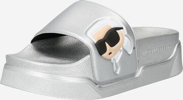 Karl Lagerfeld Pantofle – stříbrná: přední strana