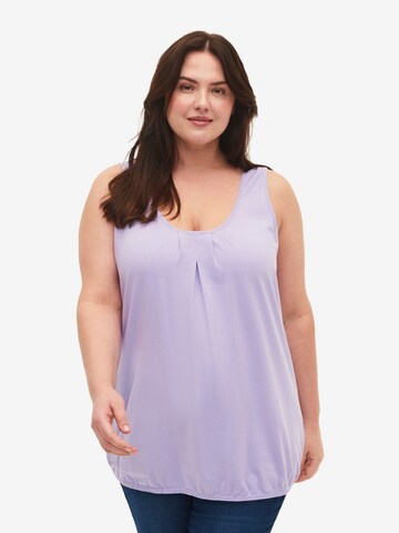 Zizzi - Top 'Polly' em roxo: frente