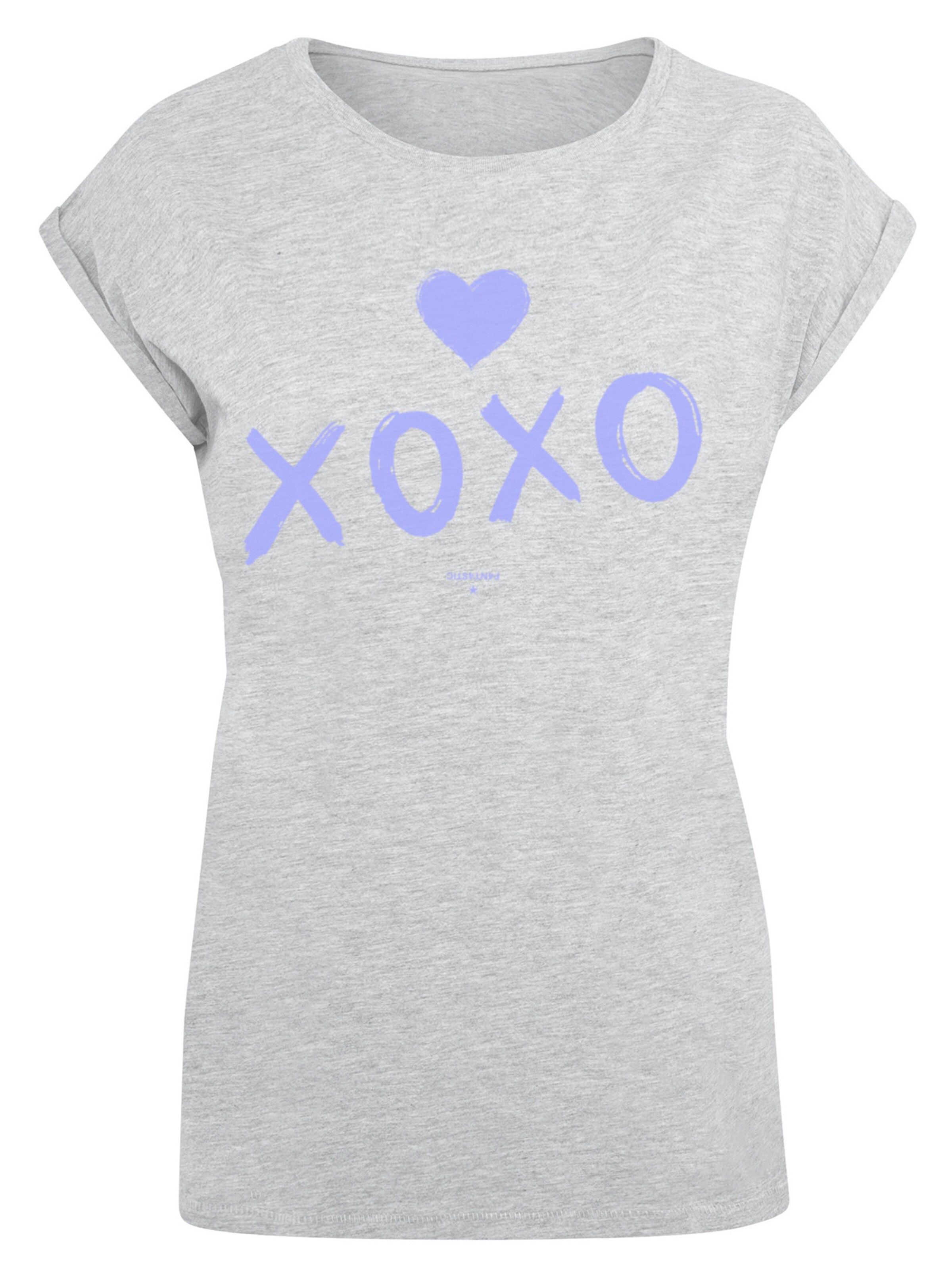 T-shirt 'Valentinstag' F4NT4STIC en gris : devant