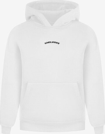 Smilodox Sweatshirt 'Jacey' in Wit: voorkant
