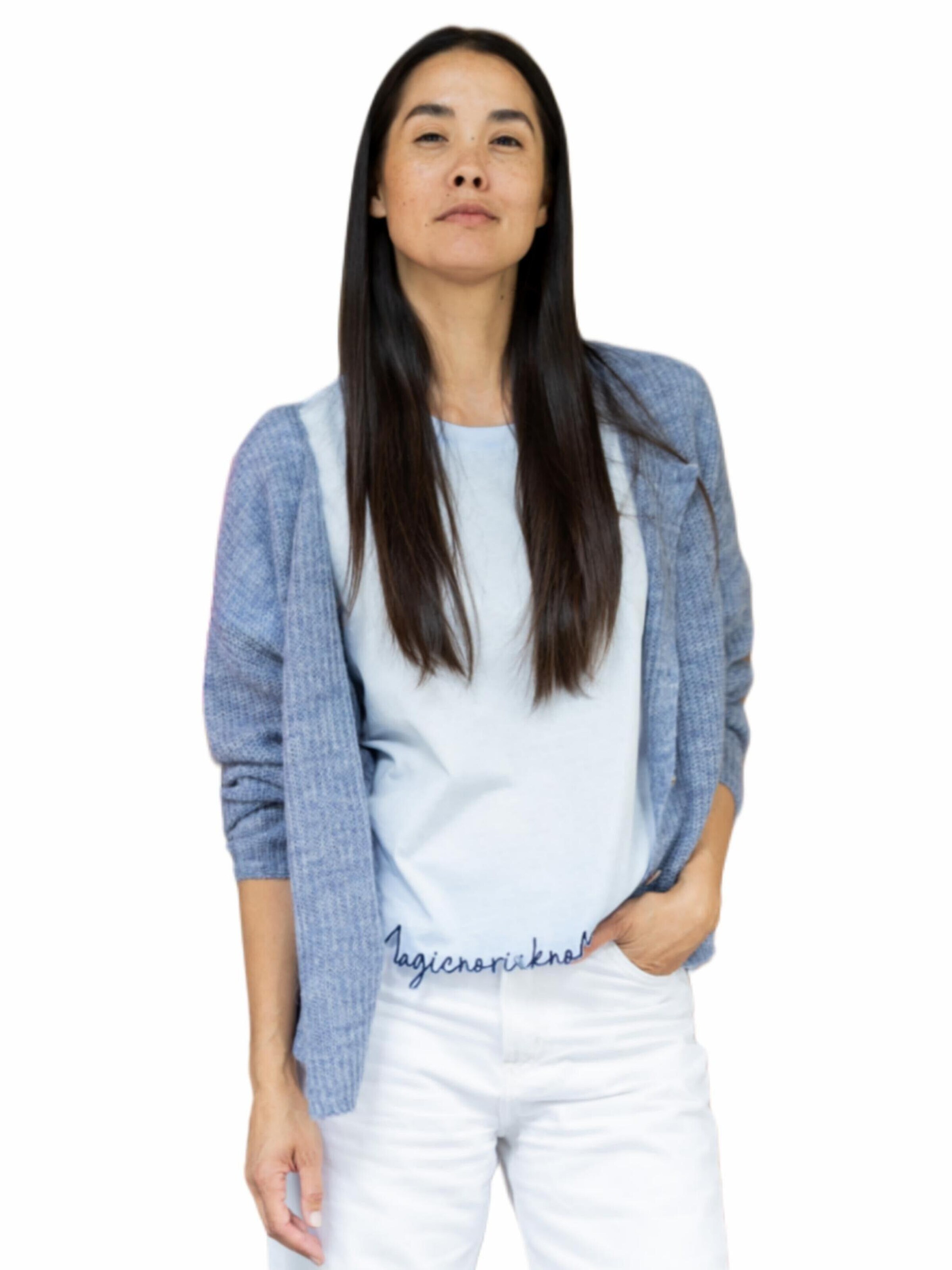 T-shirt 'Tshirt mit Stickerei aus Bio Baumwolle - PinaC' LIKS. Munich en bleu