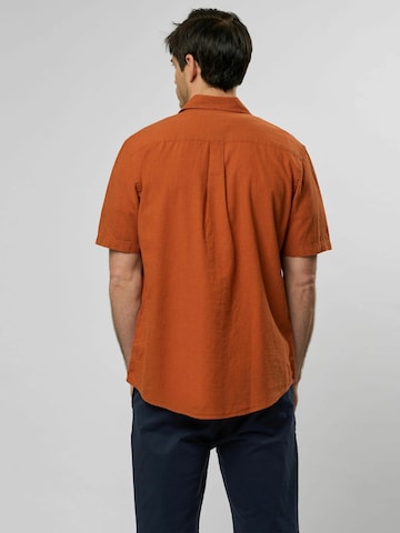 MCS Regular fit Overhemd 'Fort Worth' in Bruin