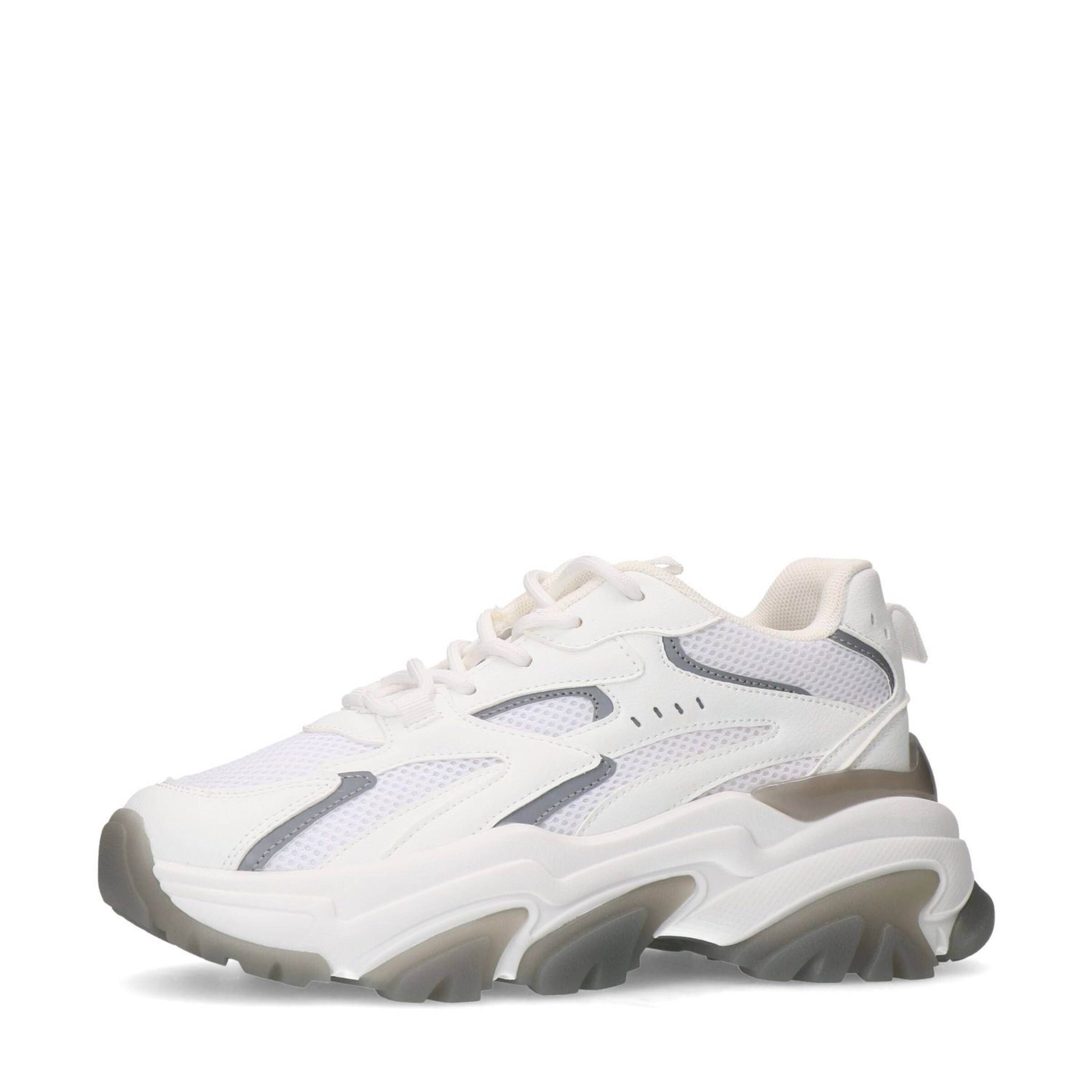 Baskets basses SACHA en blanc : devant