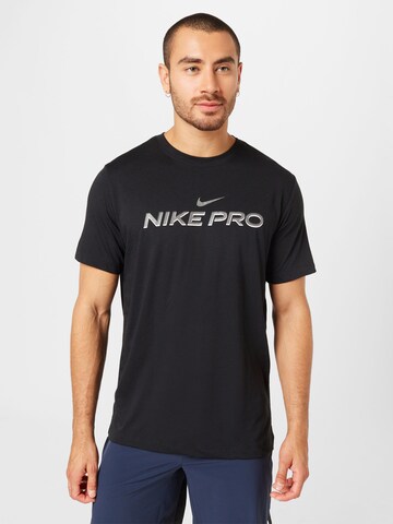 NIKE Performance shirt 'Pro' in Black: front