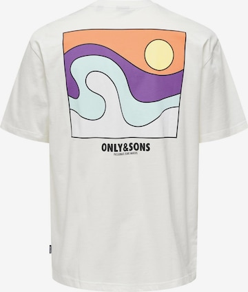 T-Shirt 'KOLE' Only & Sons en blanc