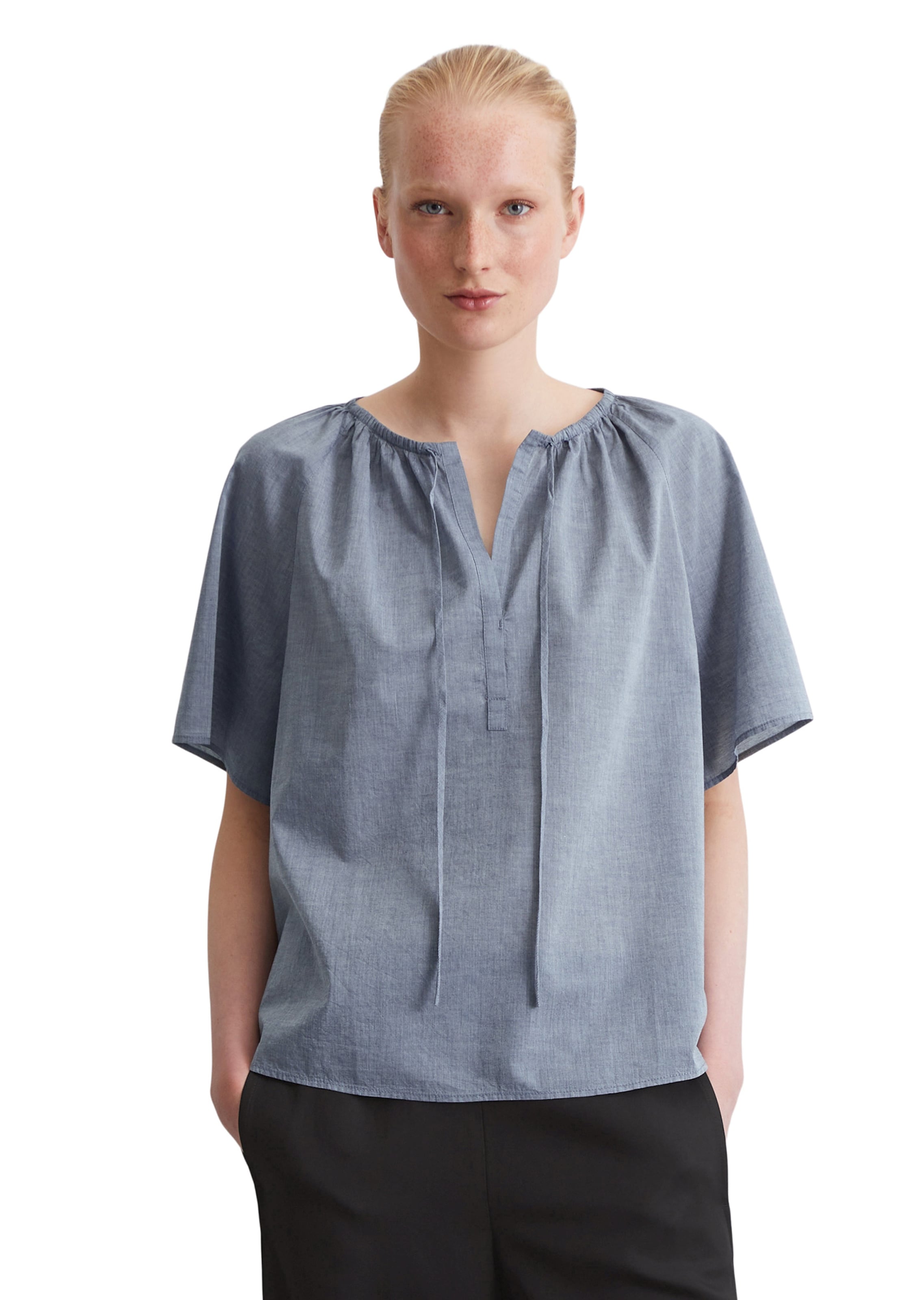 Marc O'Polo Blouse in Blauw: voorkant