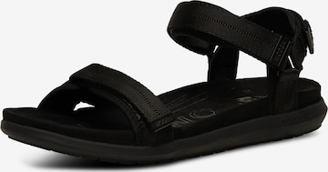 WODEN Sandaal ' Line Lite ' in Zwart: voorkant