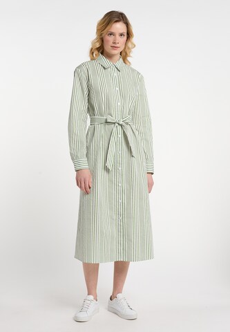 DreiMaster Maritim Shirt Dress in White: front