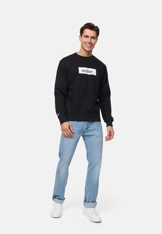 smiler. Sweatshirt in Zwart: voorkant