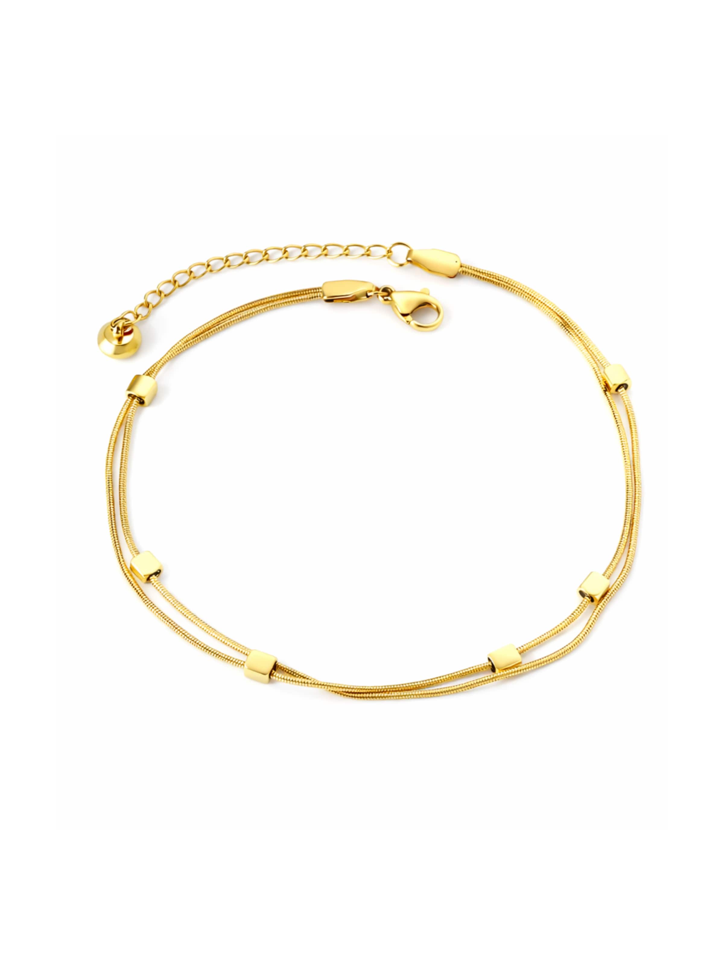 Gioiello per i piedi 'Double Line' di Pure Schmuck in oro: frontale