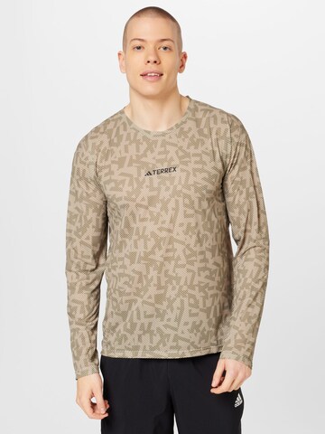 ADIDAS TERREX Functioneel shirt in Beige: voorkant