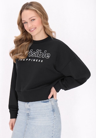 MYMO Sweatshirt 'Back To School' in Schwarz: Vorderseite