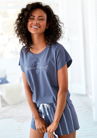 VIVANCE Pyjama in Blauw: voorkant