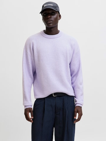 JACK & JONES Svetr 'JJESoho Ollie' – fialová: přední strana