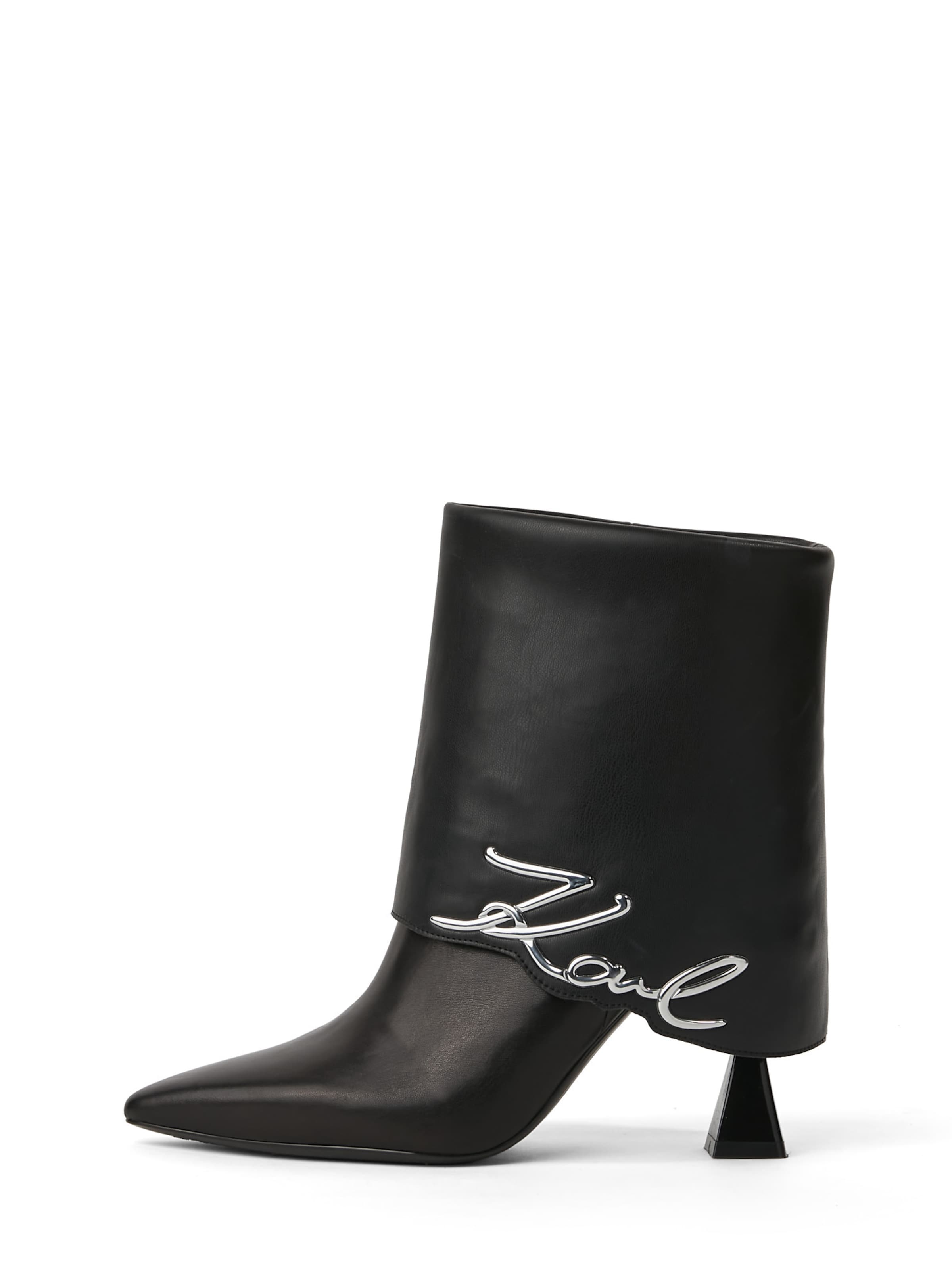 Karl Lagerfeld Enkellaarsjes &#x27;Debut II&#x27; in Zwart: voorkant