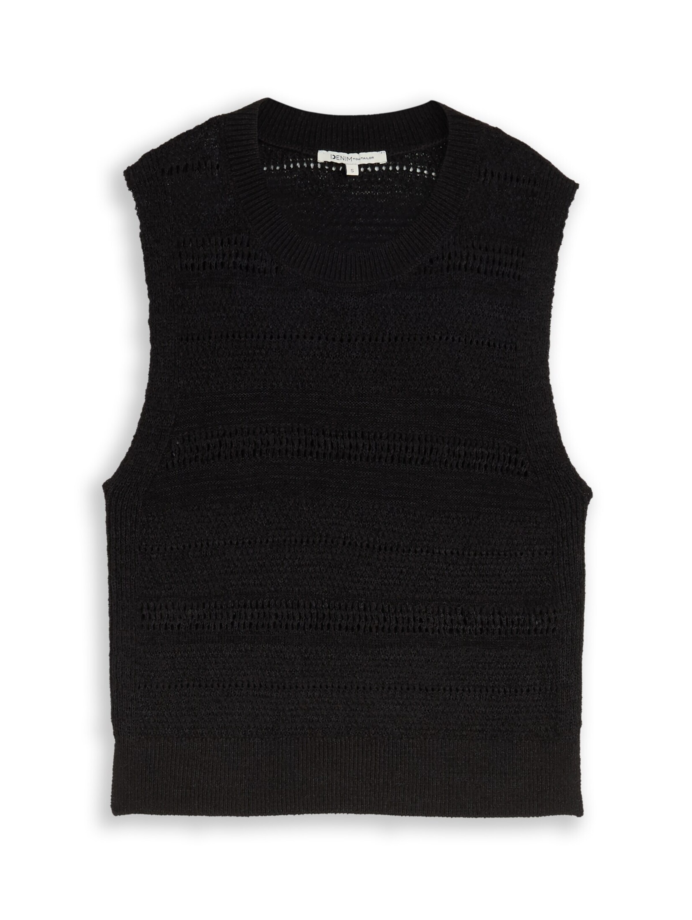 TOM TAILOR DENIM Trui in Zwart: voorkant