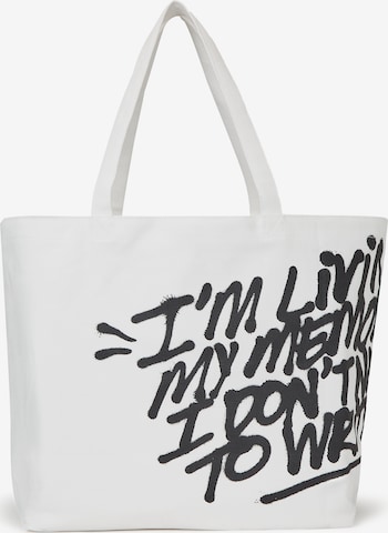 KARL LAGERFELD JEANS - Shopper 'Crapule2000' em branco: frente