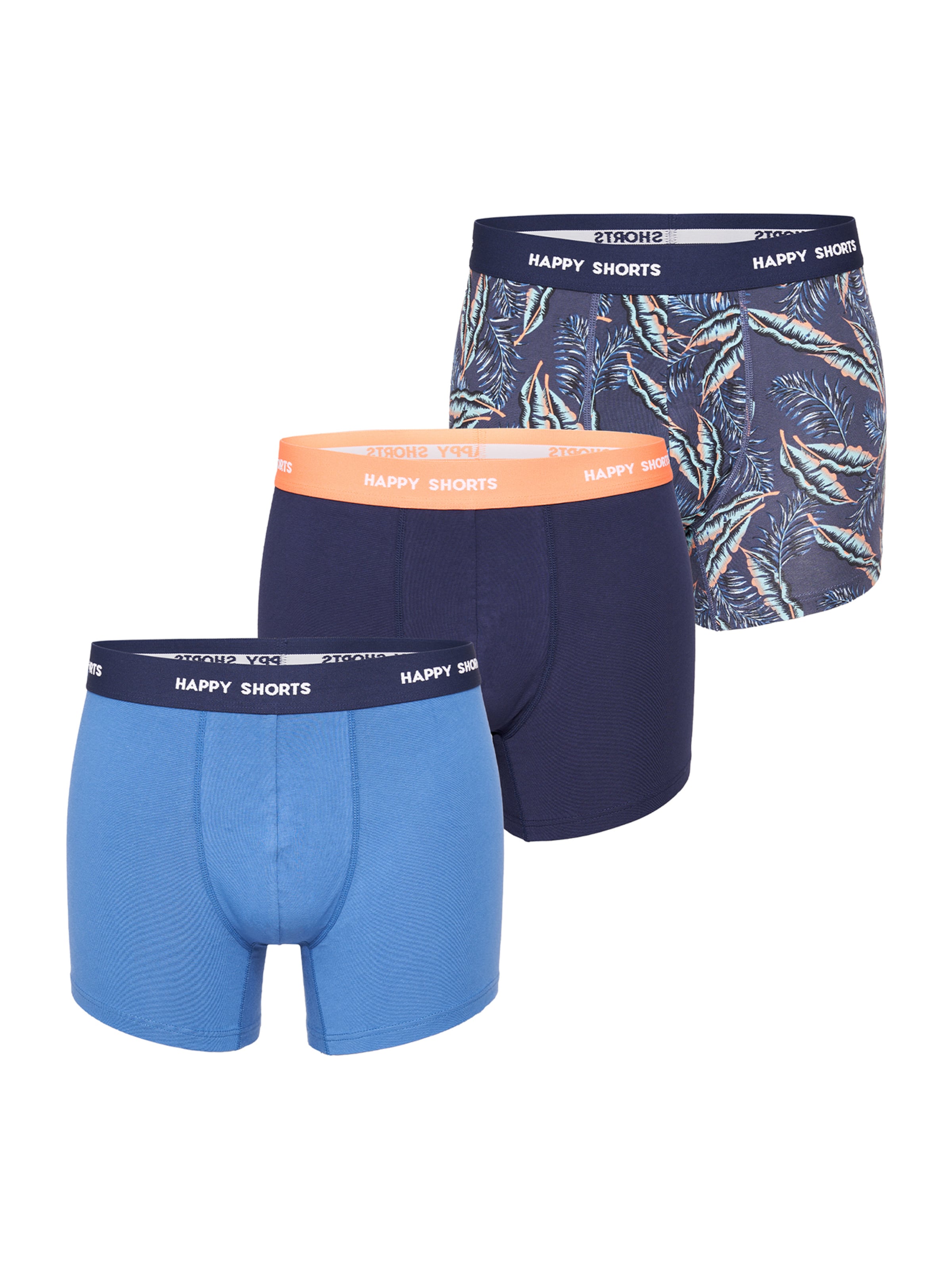 Happy Shorts Boxers in Blau: Vorderseite