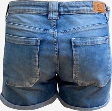 Le Temps Des Cerises Regular Jeans-Shorts 'BLOOM' in Blau