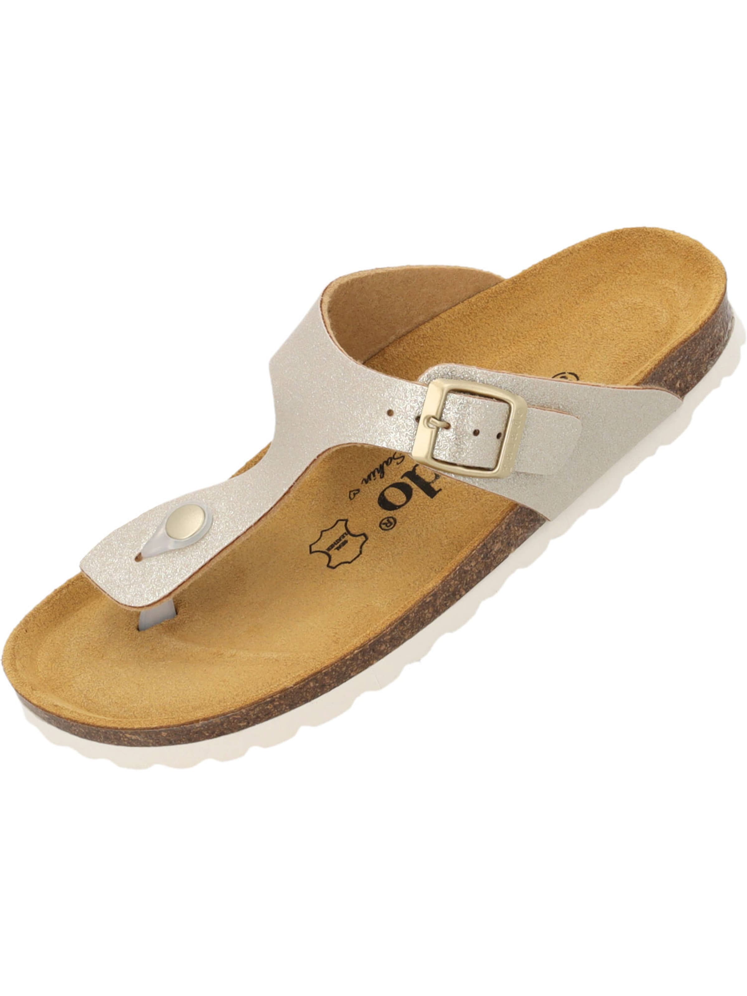 Palado by Sila Sahin Zehentrenner 'Kos Magnolia' in Gold: Vorderseite