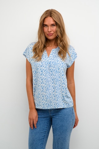 Kaffe T-shirt 'Edmonda' i blå: framsida