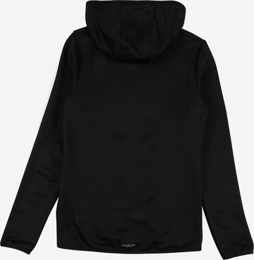 ADIDAS SPORTSWEAR Athletic Zip-Up Hoodie 'Designed To Move 3-Stripes ' in Black