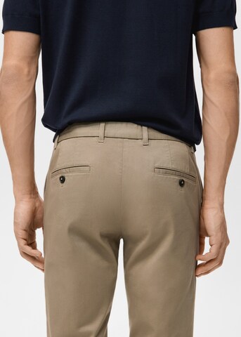 MANGO MAN Slim fit Chino Pants 'Barna' in Beige