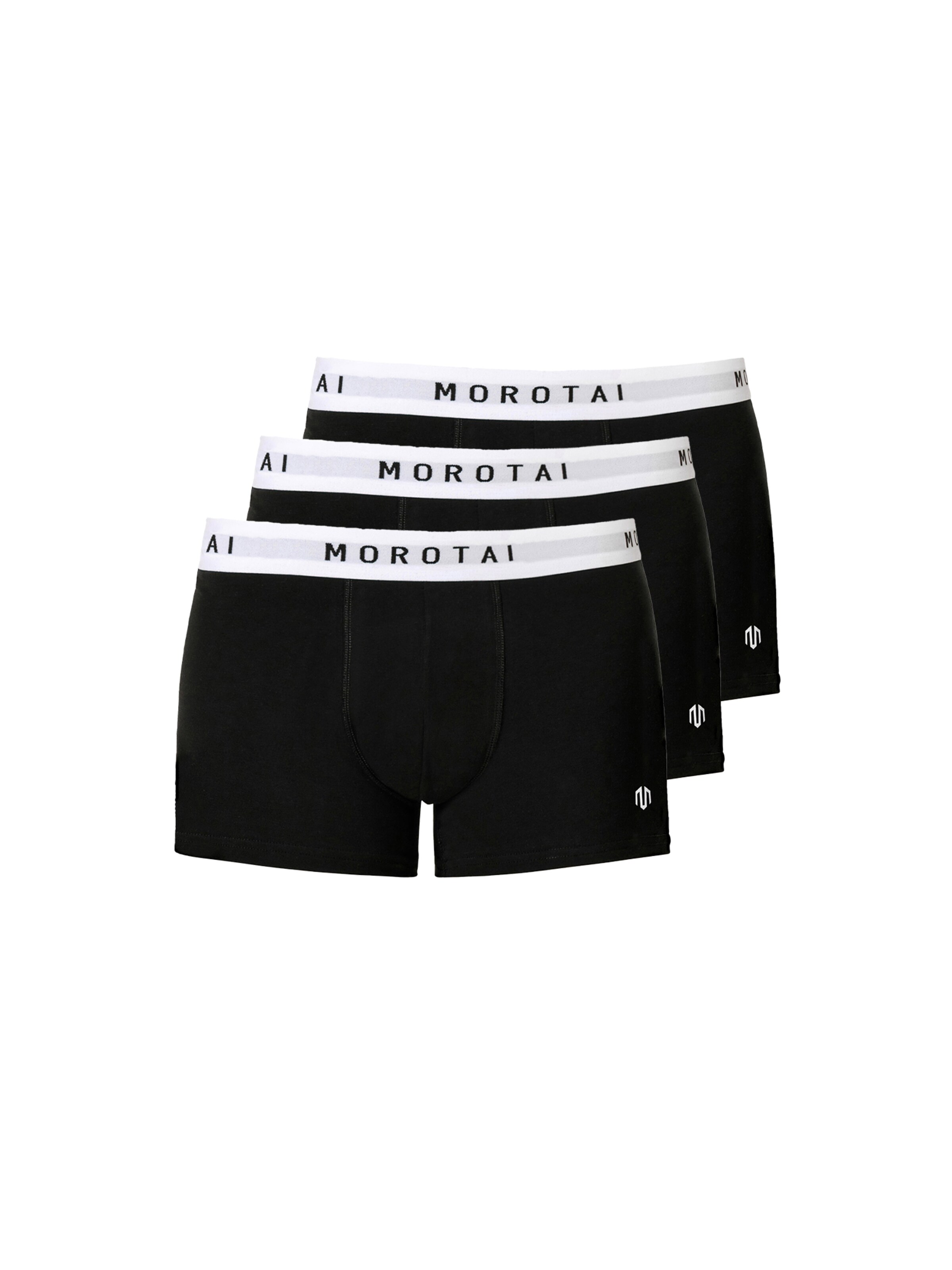 MOROTAI Trunks 'PREMIUM' in Schwarz: Vorderseite