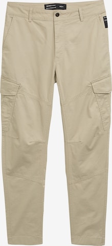 Pantalon cargo TOM TAILOR DENIM en beige : devant