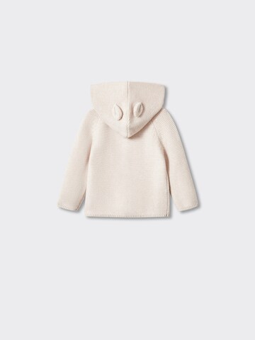 MANGO KIDS Neuletakki 'Pompom' värissä beige