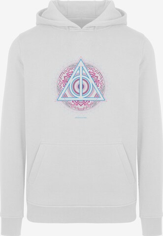 F4NT4STIC Sweatshirt 'Harry Potter Neon Heiligtümer des Todes' in Wit: voorkant