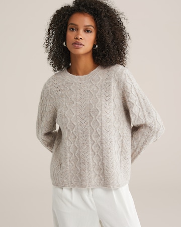 WE Fashion Svetr – šedá: přední strana